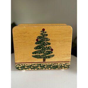 Handcrafted Furio Wooden Christmas Tree Napkin Holder